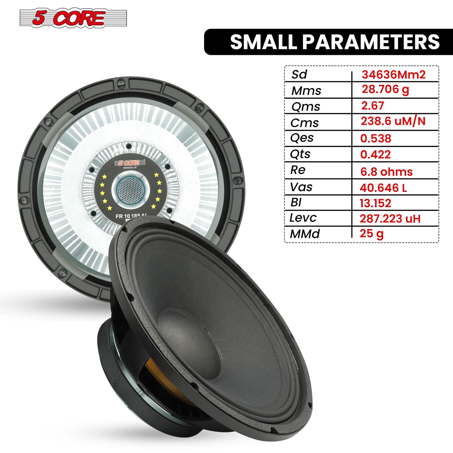 Powerful 10 Inch 600W 8 Ohm Full Range Subwoofer Speaker - Perfect DJ Bass Replacement!
