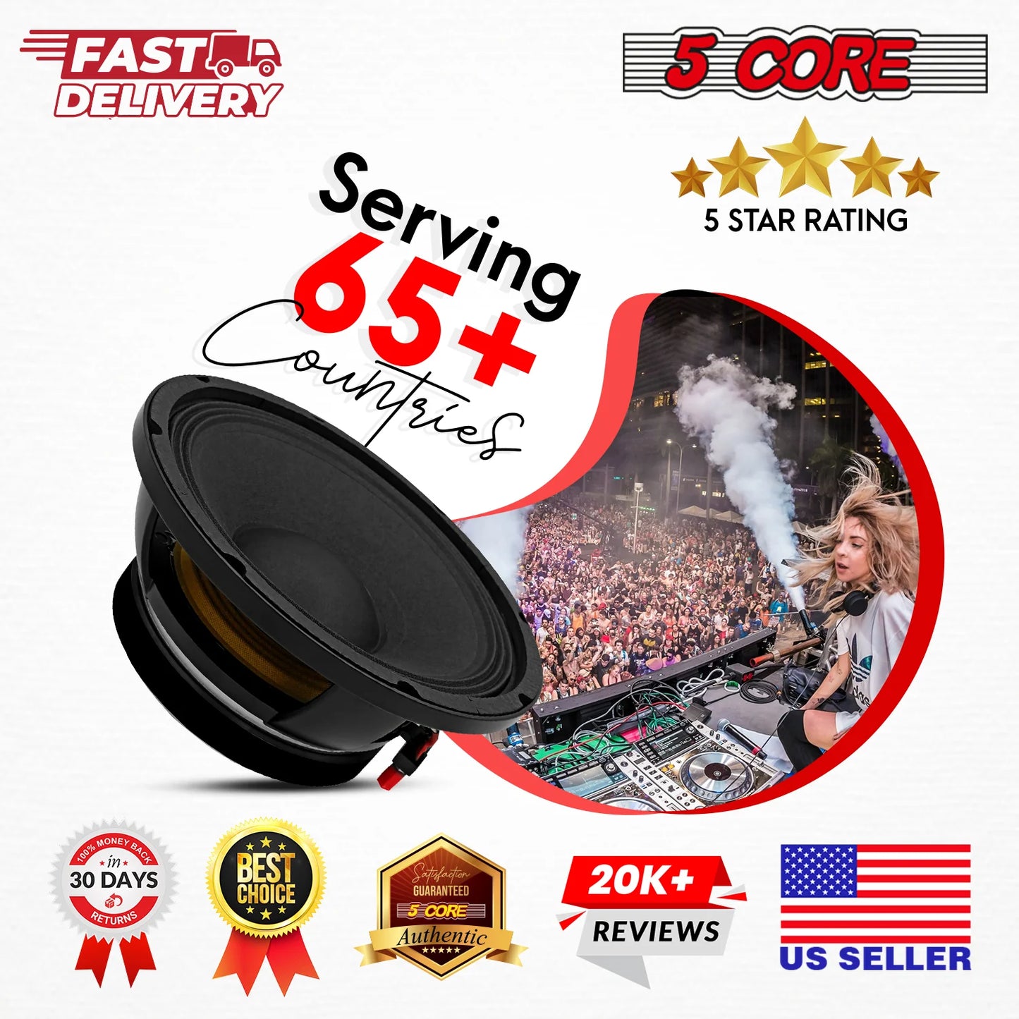 Powerful 10 Inch 600W 8 Ohm Full Range Subwoofer Speaker - Perfect DJ Bass Replacement!