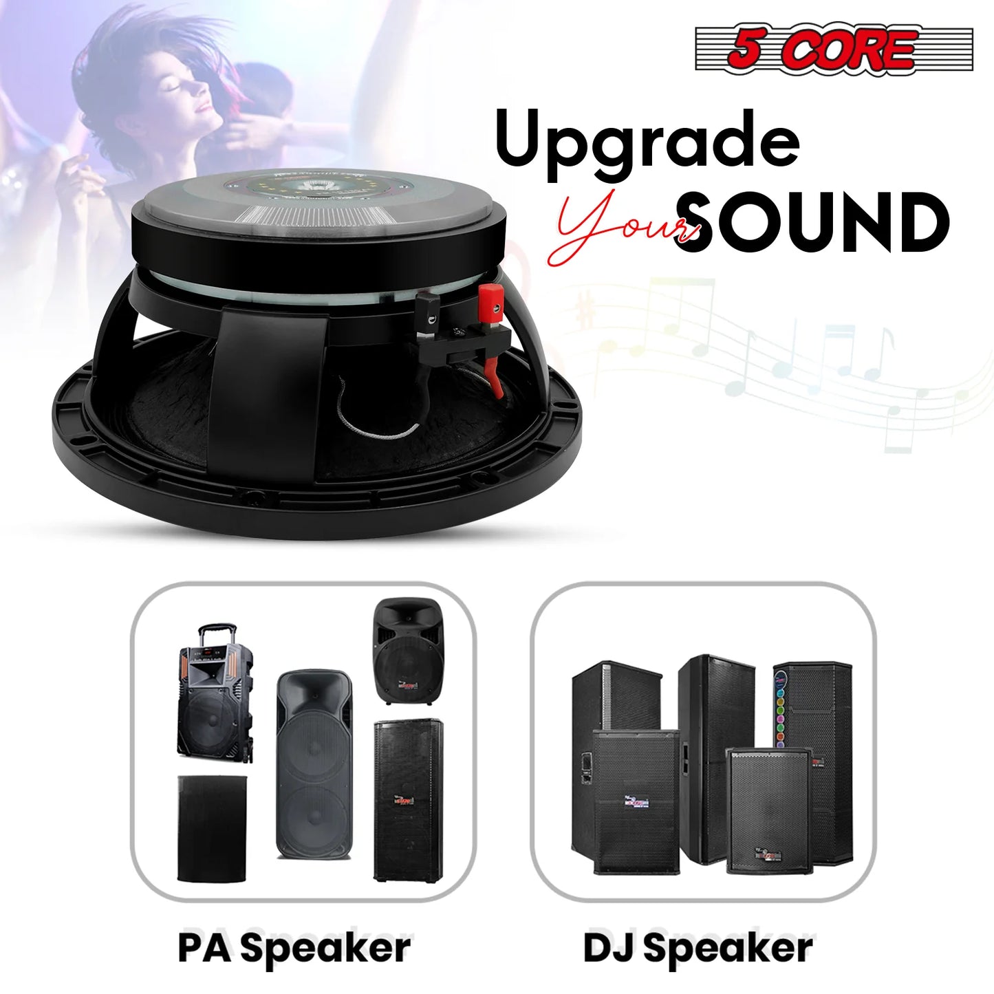 Powerful 10 Inch 600W 8 Ohm Full Range Subwoofer Speaker - Perfect DJ Bass Replacement!