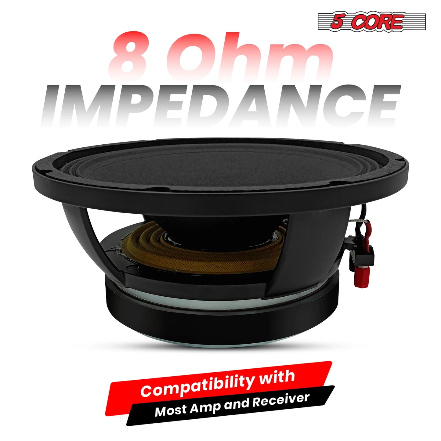 Powerful 10 Inch 600W 8 Ohm Full Range Subwoofer Speaker - Perfect DJ Bass Replacement!