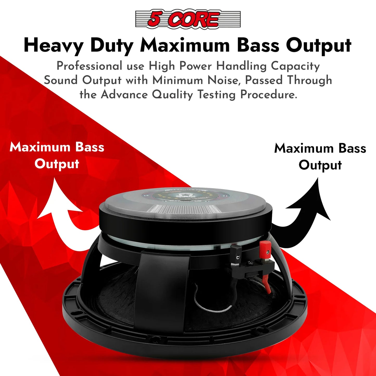 Powerful 10 Inch 600W 8 Ohm Full Range Subwoofer Speaker - Perfect DJ Bass Replacement!
