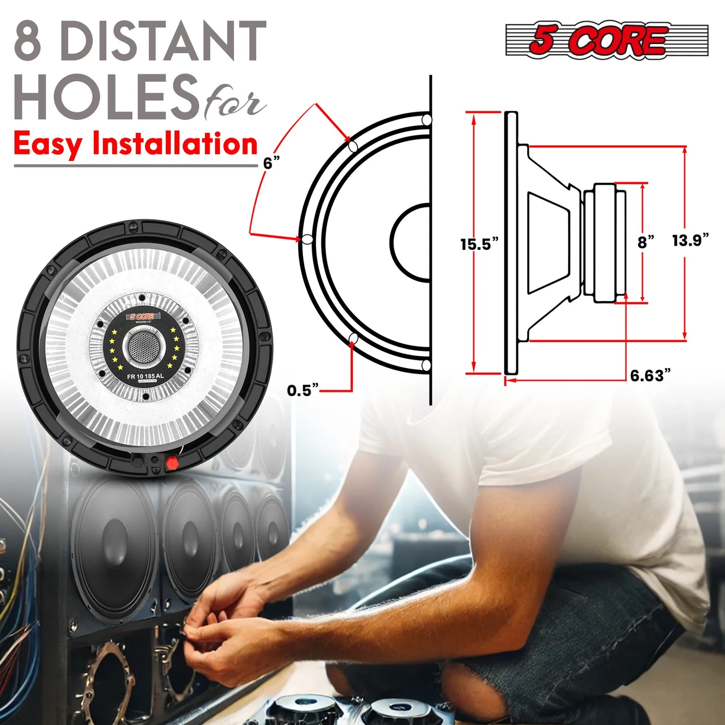 Powerful 10 Inch 600W 8 Ohm Full Range Subwoofer Speaker - Perfect DJ Bass Replacement!