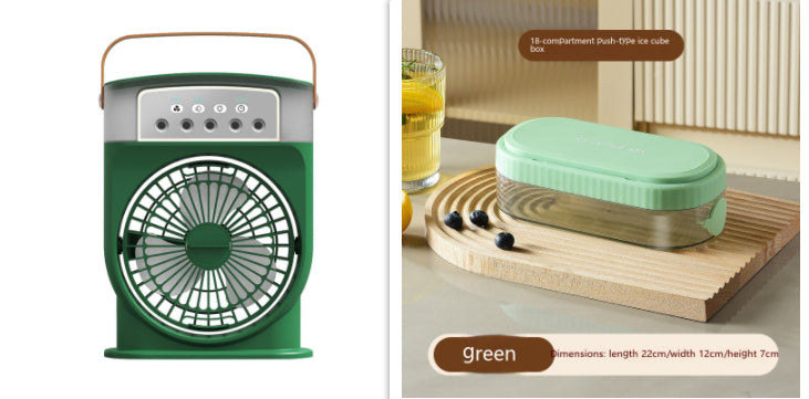 Portable USB Air Conditioner Cooling Fan with 5 Sprays 7 Color Light 600ML Water Tank Spray Mist Air Cooler Humidifiers